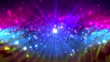 蓝紫粒子唯美星空流星雨宇宙背景视频的预览图